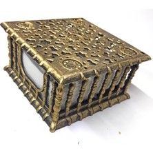 abnturk Barok Tarzlı Dekoratif Çok Kullanışlı Kare Şık 16,5 cm Peçete Kutusu