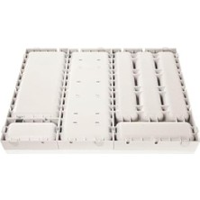 Storemax Flexispace 899410 Mutfak Gereçleri Için Çekmece Düzenleyici, Plastik, Beyaz, 37 x 22,2 x 4,5 cm