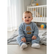 Butik Erkek Bebek Peluş Alt - Üst 2'li Takım