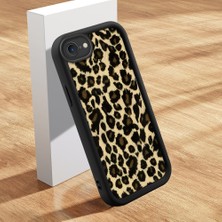 HONTINGA iPhone 8 ile Uyumlu Kılıfı Düşüme Önleyici Basitlik Anti Düşme Kamera Korumali Pardalı Siyah Desen Yumuşak Silikon Telefon Kılıfı Kadın ve Erkek Için Uygundur K2-0237