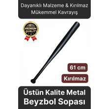 Svein Özel Üretim Kırılmaz Dayanıklı Malzeme Mükemmel Kavrayış Siyah Metal 61 cm Baseboll Beyzbol Sopası