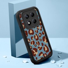 HONTINGA Xiaomi Redmi Note 14 Pro ile Uyumlu Kılıfı Düşüme Önleyici Basitlik Anti Düşme Kamera Korumali Pardalı Siyah Desen Yumuşak Silikon Telefon Kılıfı Kadın ve Erkek Için Uygundur K2-0237