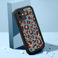 HONTINGA iPhone 12 ile Uyumlu Kılıfı Düşüme Önleyici Basitlik Anti Düşme Kamera Korumali Pardalı Siyah Desen Yumuşak Silikon Telefon Kılıfı Kadın ve Erkek Için Uygundur K2-0237