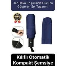 Svein Özel Üretim Rüzgara Dayanıklı Su Geçirmez Konforlu Sağlam 8 Telli Kılıflı Otomatik Kompakt Şemsiye