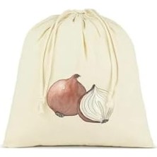 Storemax Patates, Soğan ve Sarmısak Saklama Torbası, 3'lü Set, Ham Bez Kumaş, Çekme Ipli