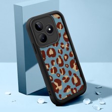 HONTINGA Realme C53 ile Uyumlu Kılıfı Düşüme Önleyici Basitlik Anti Düşme Kamera Korumali Pardalı Siyah Desen Yumuşak Silikon Telefon Kılıfı Kadın ve Erkek Için Uygundur K2-0237