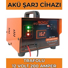 Provolt Akü Şarj Cihazı Trafolu 12 Volt 200 Amper Aküler Için
