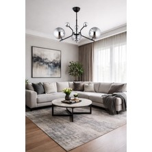 ESSLİGHT BESTE 3 LÜ SARKIT AVİZE FÜME GLOB CAMLI MODERN DEKORATİF AYDINLATMA