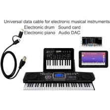 Storemax 3351 Type C +Micro USB Yazıcı Printer Midi Bağlantı Kablosu Hızlı USB C USB B Midi Cihazını Müzik Kaydı/oynatma Veri Iletimi Için Bilgisayara Bağlamayı SAĞLAR(LN-3351 Type C+Micro Usb)