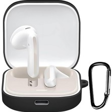 Storemax Buds 6 Için Kulaklık Kılıfı Kalın Yapılı 360° Koruma Sağlayan Darbelere Karşı Dirençli Taşıma Askılı Silikon Koruyucu (Siyah)