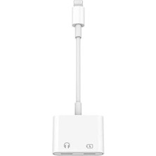 Storemax Heartz ile Uyumlu Lightning 2in1 Şarj Kulaklık Dönüştürücü Adaptör Şarj Çoğaltıcı Splitter Şarj Çıkışı Çoğaltıcı No 160