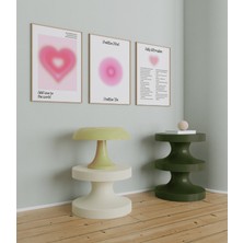 Pam Studio Affirmation Poster Seti 3’lü – Pozitif Enerji, Pembe Kalp, Motivasyon Yazılı Tablo