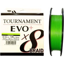 Daiwa Tournament Evo+ 135M 0.14MM 8x Chartreuse Ip Misina