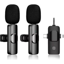 Magicool Yüksek Kalite Profesyonel 3 In 1 Kablosuz Taşınabilir Yaka Mikrofonu Youtube Facebook Tiktok