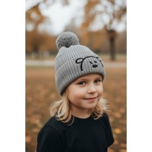 Kitti Erkek Çocuk 1-4 Yaş Içi Polarlı  Ayıcık Bere