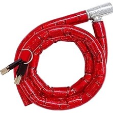 SHC4200 Dayanıklı Çelik Gövdeli Kırmızı Bisiklet Kilidi – Anahtarlı Spiral Kablo Kilit | Motosiklet, Scoote