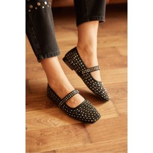 Milaya Shoes Nova Taşlı Kadın Babet Ayakkabı