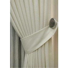 Storemax Ekru Düz Renk Fon Perde, Pilesiz Düz Dikim, Tek Kanat 80 x 250 cm