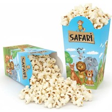 Safari Temalı Mısır Kutusu 8'li Popcorn Kutusu