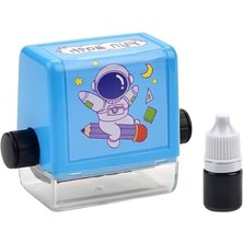 Çocuklar Için Eğlenceli ve Öğretici Matematik Toplama Işlemleri Kaşesi, Eğitim Öğrenme Için Çarpım Tablosu Kaşesi Mürekkep Hediyeli Matematik Rulosu Damgası (Mavi)