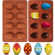 Çikolata Kalıpları, 1 Adet Yumurta Şekilli Silikon Çikolata Kalıbı, Yapışmaz Yumurta Şekilli Çikolata ve Şeker Kalıbı, Dıy Jelibon, Fondan ve Sabun Yapımı Için Silikon Kalıp