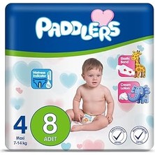 SHC4200 Paddlers Bebek Bezi 4 Numara Maxi 8 Adet (8-19 Kg) Deneme Paketi