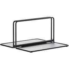 Metal Tek Peçete Tutucu 22,5 x 22,5 x 11,3 Cm, Siyah