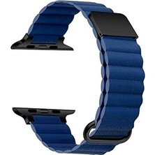 Storemax Ile Uyumlu 38MM/40MM Krd-78 Pu Deri Kordon Strap Kayış Lacivert