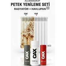 Petek Radyatör Yenileme Seti- Isıya Dayanıklı Beyaz Sprey Boya +Akrilik Astar + Parlak Vernik 400ML