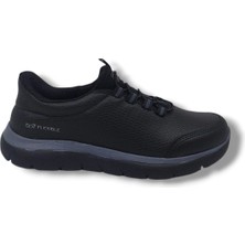 Zerhan Best Of 2012 Erkek Siyah Çorap Model Hafif Taban Şık Loafer Spor Ayakkabı