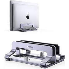 Ugreen Masa Için Dikey Dizüstü Bilgisayar Standı Çift Yuvalı Dizüstü Bilgisayar Standı Tutucu Ayarlanabilir Alüminyum Masaüstü Standı MacBook Air Pro, Microsoft Surface Laptop 4, Lg Gram 17 ile