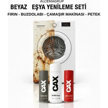 Çamaşır Makinesi Boyama Seti -Pas Önleyici Astar, Sararmaz Beyaz Boya ve Suya Dayanıklı Vernik 400ML