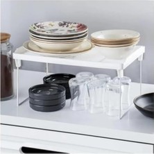 Ayaklı Kare Mutfak Organizer Raf - Delikli Tasarım, Çok Amaçlı Düzenleyici, Mutfak ve Banyo Kullanımına Uygun