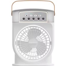 Magicool Şarjlı 600 ml Su Hazneli Taşınabilir Masaüstü Vanilatör  Güçlü Fan ve 2000 Mah Pil Beyaz