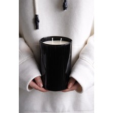 Chanza Home Ultra Büyük Boy 1000 Gram Siyah Vanilya Kokulu Mum 15X9