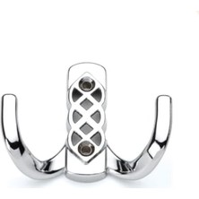 Askı Vestiyer Duvar Dolap Elbise Askısı Krom Kristal Örgülü Metal Mobilya Askısı 4 Adet