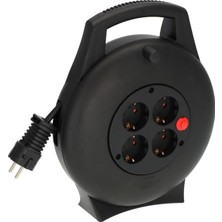 Vario- Serisi 4 Soketli Emniyet Şartelli 10 Metre Makaralı Kablo