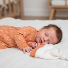 Minisse-Mını Clouds Kıds-Ok Baskılı Şapkalı 0-3 Ay ve 0-6 Ay Bir Arada 2 Li Tulum