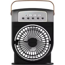 Magicool Şarjlı 600 ml Su Hazneli Taşınabilir Masaüstü Vanilatör  Güçlü Fan ve 2000 Mah Pil Siyah