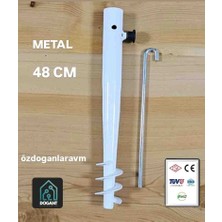 Dogant Plaj Şemsiyesi Kazığı Beyaz Metal