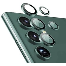 Galaxy S24 Ultra Lens Koruyucu Kamera Koruyucu Safir Hd+ Görüntü Zoom Bozmaz Ince S24 Lens (Yeşil)