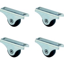 Marsilyan Furç Sabit Teker - 20MM - Siyah HKS226 - 4 Adet