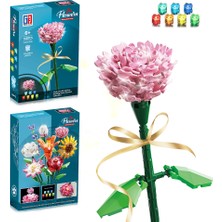 Göçmen Renkli Işıklı Blok Çiçek -Karanfil 108 Parça