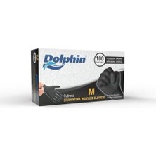 Pudrasız Siyah Nitril Eldiven, M