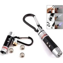 El Feneri Anahtarlık Işıklı Anahtarlık 3 Fonksyonlu Lazer LED Fener FLZR-RS34