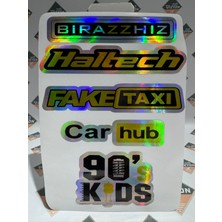 Hologram Kart Araba Arka Cam Yazıları 1 Adet Hologramlı Yeni Model