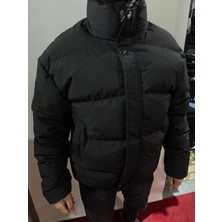 Erkek Bomber Astarlı Kışlık Mont Siyah