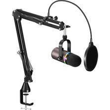 Hype Store Gamenote GK63 Pro Rgb Profesyonel Yayıncı Mikrofonu ve Masa Standı