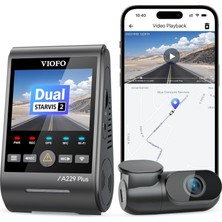 Hype Store Viofo A229 Plus 3 Kameralı Ön-Iç-Arka 2K+2K+1080P Hdr Sony Starvis 2 Wifi Gps’li Araç Kamerası