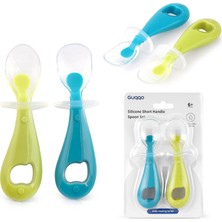 Hype Store Silikon Bebek Mama Kaşık Seti, Diş Kaşıyıcı, 2 Li Set,